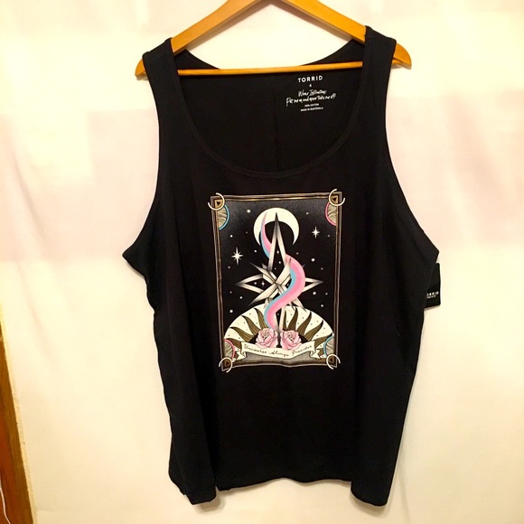 Torrid Black Celestial Tarot Tank Top Plus Size - Picture 1 of 6